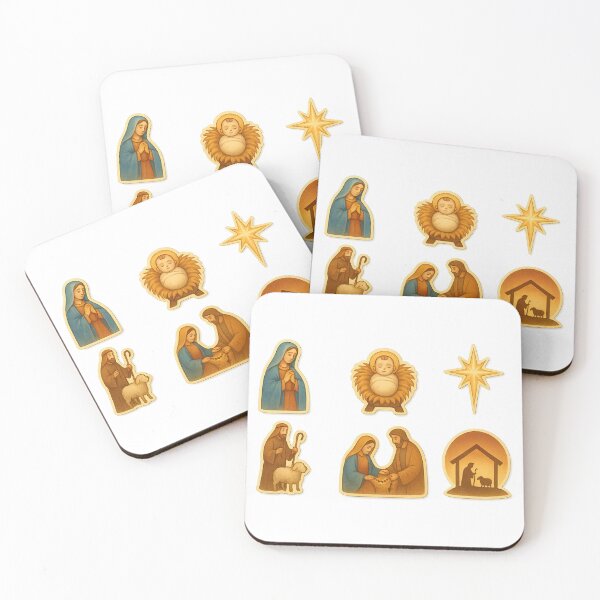 Item preview, Nativity scene elements depicting religious icons on transparent background, AI Generated designed and sold by dvoevnore.