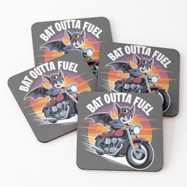 Item preview, The Road Trip Bat: This quirky design, featuring a determined cartoon bat clinging to motorcycle handlebars. For the Halloween Festive Season designed and sold by Grang Art Artistic Designs.