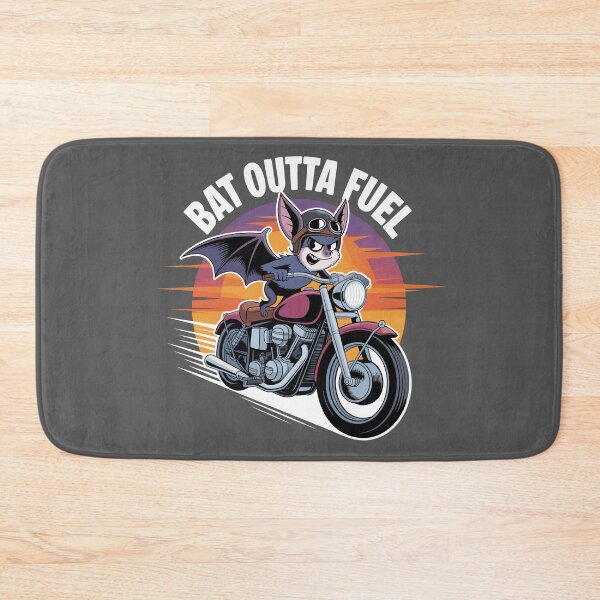 Item preview, The Road Trip Bat: This quirky design, featuring a determined cartoon bat clinging to motorcycle handlebars. For the Halloween Festive Season designed and sold by Grang Art Artistic Designs.