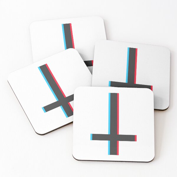 Item preview, Inverted Cross – 3D Glitch Occult Gothic Symbol designed and sold by HexedHibiscus.