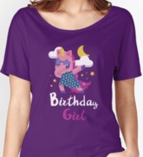 Geburtstag Mädchen Geschenk tupfen Loose Fit T-Shirt