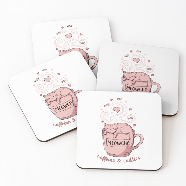 Item preview, Cozy Cat in a Meowcha Mug designed and sold by FiesterArt.