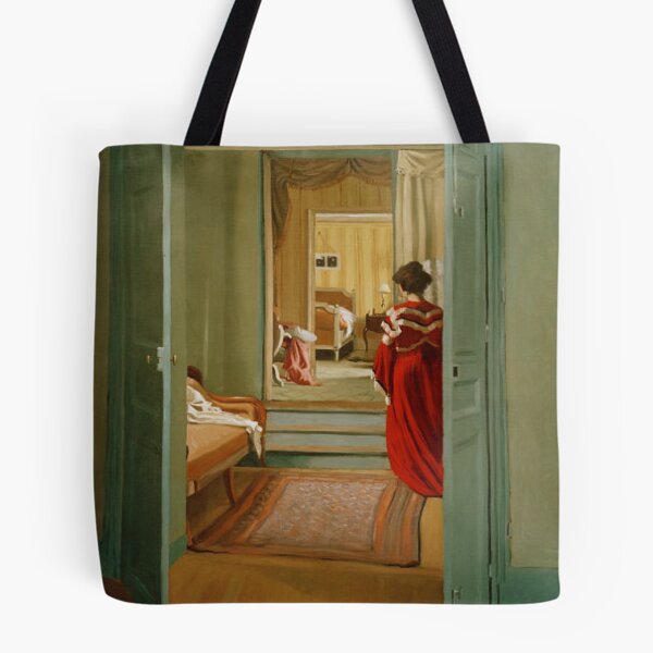 Item preview, Interior with woman in red designed and sold by SharonTheFirst.