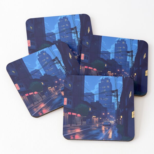 Item preview, Moody Neon City Street at Night designed and sold by MoodCreations.