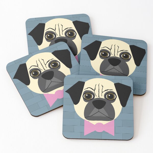 Item preview, Pug Pink Bowtie, Blue Brick designed and sold by Mountain-Point.