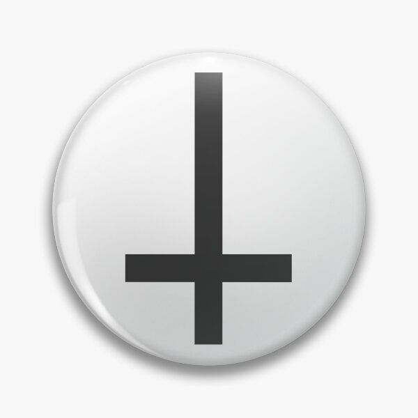 Item preview, Inverted Cross – Minimalist Black Occult Symbol designed and sold by HexedHibiscus.