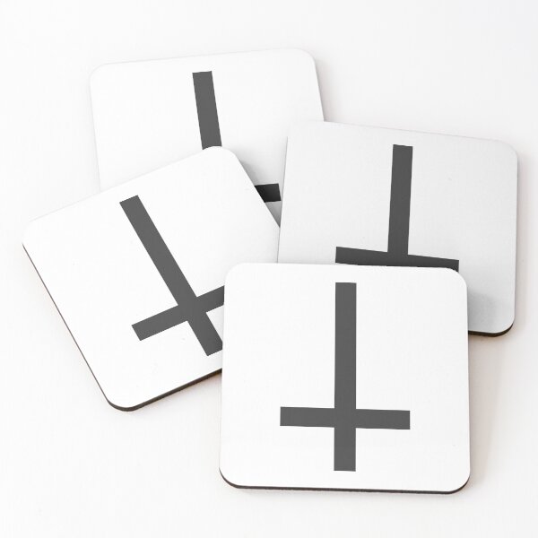 Item preview, Inverted Cross – Minimalist Black Occult Symbol designed and sold by HexedHibiscus.