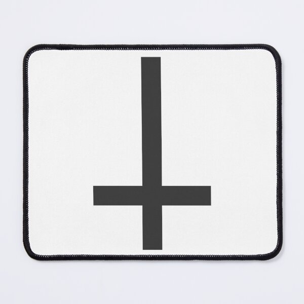 Item preview, Inverted Cross – Minimalist Black Occult Symbol designed and sold by HexedHibiscus.