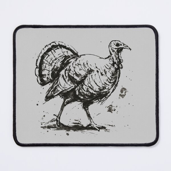 Item preview, Wild Turkey Ink Drawing – Rustic Game Bird Illustration designed and sold by donwillisjrart.