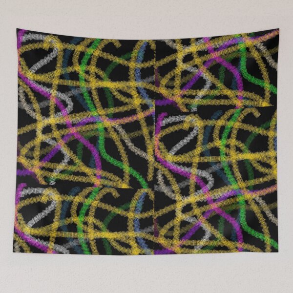Item preview, abstract pattern geometric design | colorful strings  designed and sold by Swati's Digital Den.