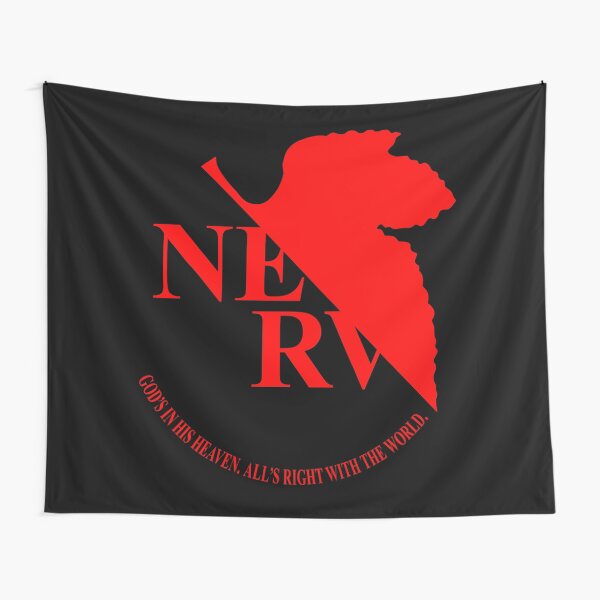 Neon Genesis Evangelion NERV Logo Tapestry