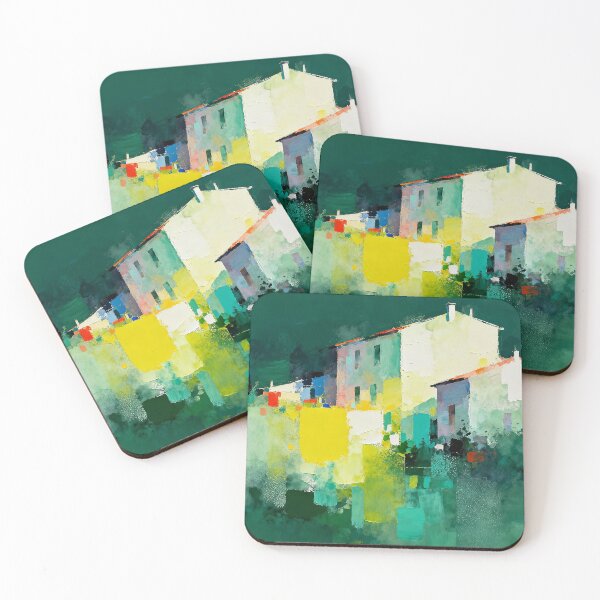 Item preview, Vibrant Abstract Village Landscape designed and sold by zzz888.