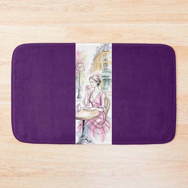 Item preview, Parisian Cafe Woman Sipping Coffee Watercolor Art By Merch, Limited Edition designed and sold by JERICHOALBERT2.
