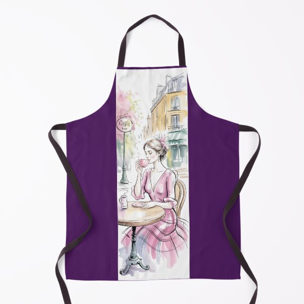 Item preview, Parisian Cafe Woman Sipping Coffee Watercolor Art By Merch, Limited Edition designed and sold by JERICHOALBERT2.