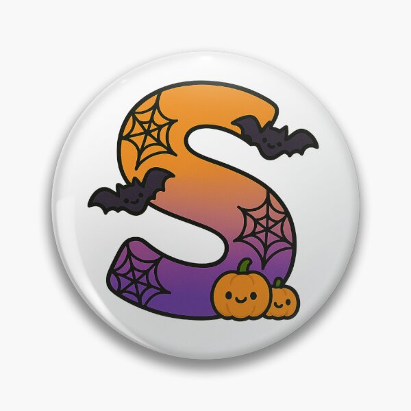 Item preview, Halloween Letter S – Cute Kawaii Cartoon with Spooky Details designed and sold by PrintCreations9.
