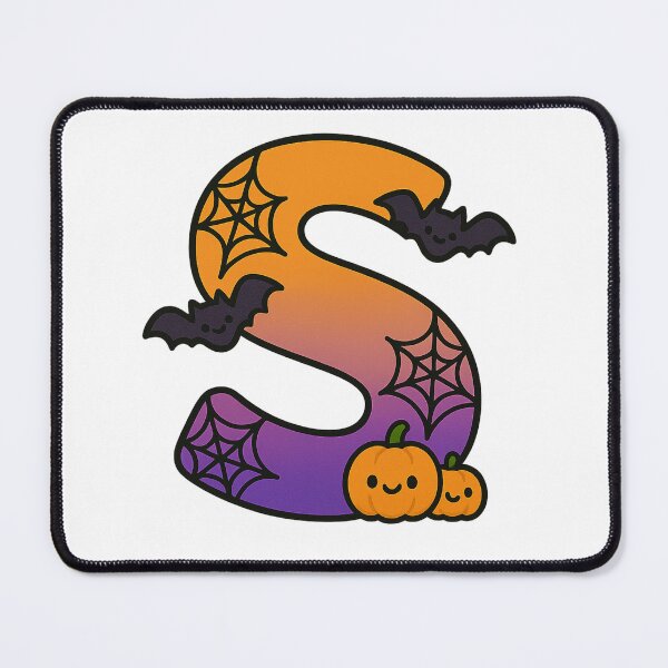 Item preview, Halloween Letter S – Cute Kawaii Cartoon with Spooky Details designed and sold by PrintCreations9.