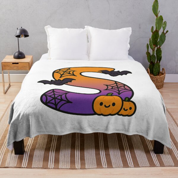 Item preview, Halloween Letter S – Cute Kawaii Cartoon with Spooky Details designed and sold by PrintCreations9.
