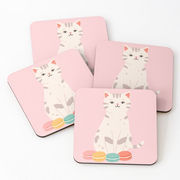 Item preview, Cat and macaroons designed and sold by WoollenLlama.