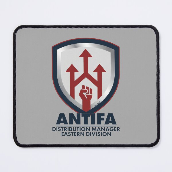 Item preview, ANTIFA Distribution Manager | Satirical Logistics Role in Fake Bureaucracy designed and sold by 3MillsDesign.