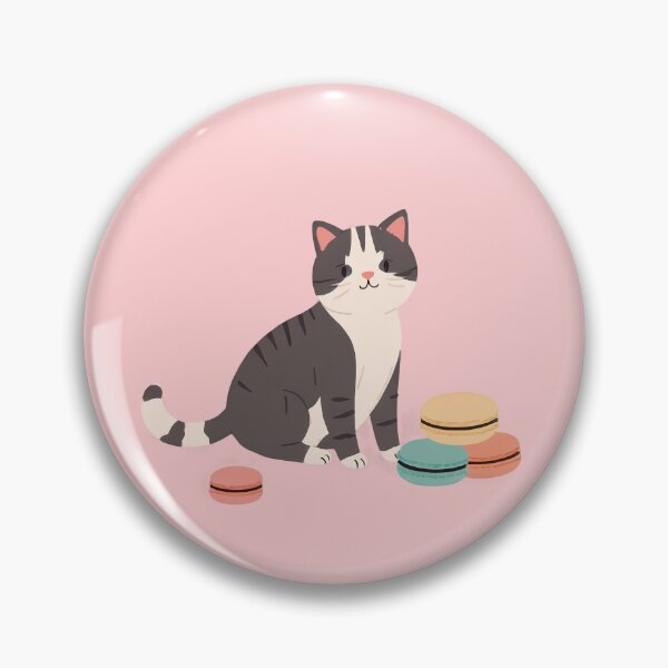 Item preview, Cute kitty and macaroons designed and sold by WoollenLlama.