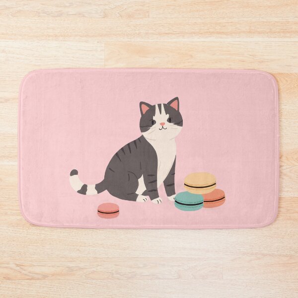 Item preview, Cute kitty and macaroons designed and sold by WoollenLlama.