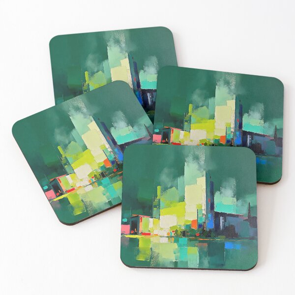 Item preview, Vibrant Abstract Emerald City Reflections designed and sold by zzz888.