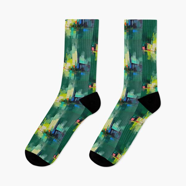 Item preview, Vibrant Abstract Emerald City Reflections designed and sold by zzz888.