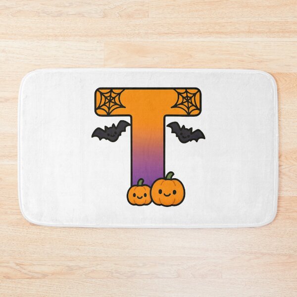 Item preview, Halloween Letter T – Cute Kawaii Cartoon with Spooky Details designed and sold by PrintCreations9.