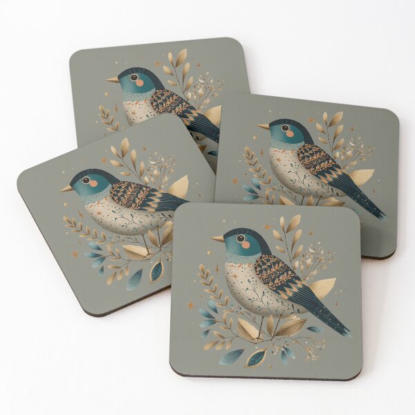 Item preview, Boho Folk Art Bird designed and sold by HEXANDGLOSS.