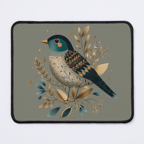 Item preview, Boho Folk Art Bird designed and sold by HEXANDGLOSS.