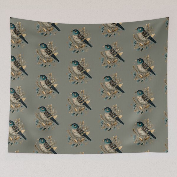 Item preview, Boho Folk Art Bird designed and sold by HEXANDGLOSS.