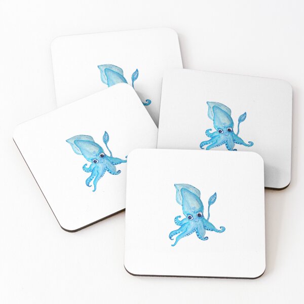 Item preview, Watercolor Squid octopus looking for fun designed and sold by GwendolynLee.