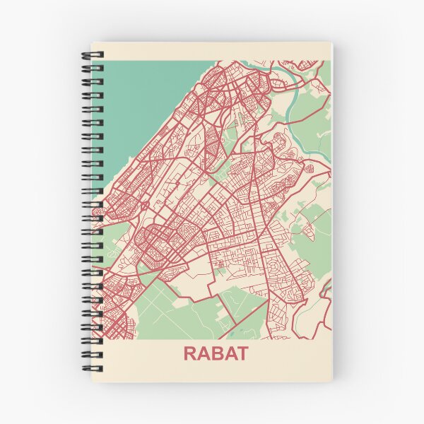 Item preview, Rabat Map (Morocco) designed and sold by MapsByLeo.