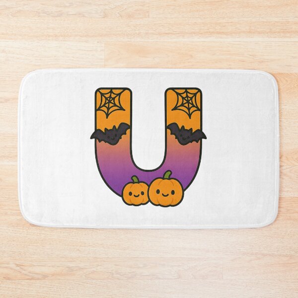 Item preview, Halloween Letter U – Cute Kawaii Cartoon with Spooky Details designed and sold by PrintCreations9.