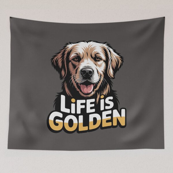 Item preview, Golden Retriever 9 - Life is Golden designed and sold by KingdomArt101.