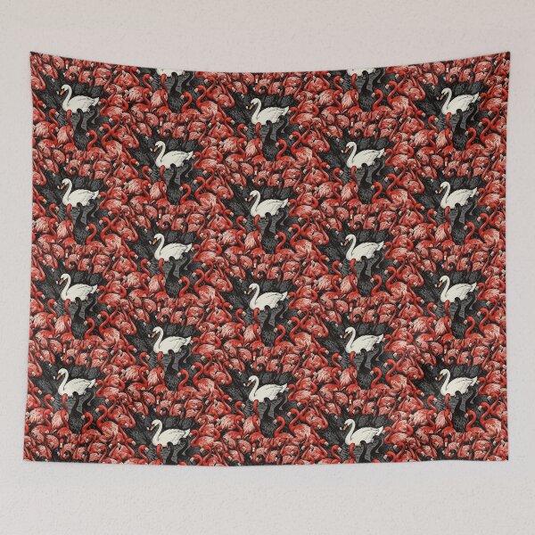 Item preview, Distinct White Swan Amidst Avian Drama designed and sold by zzz888.