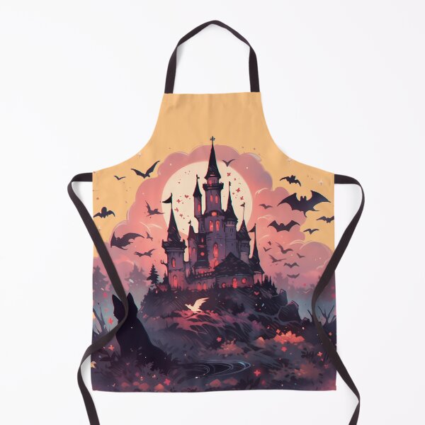 Item preview, Magical spooky castle with bats and black cat designed and sold by WoollenLlama.