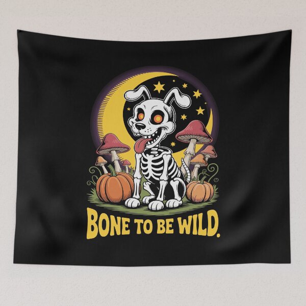 Item preview, Bone to be Wild 2: declares this charming retro halloween illustration!  designed and sold by Grang Art Artistic Designs.