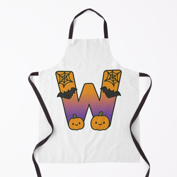 Item preview, Halloween Letter W – Cute Kawaii Cartoon with Spooky Details designed and sold by PrintCreations9.