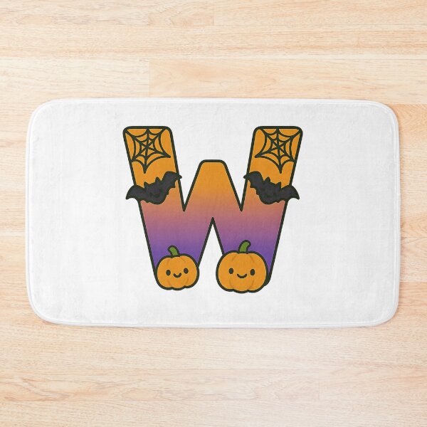 Item preview, Halloween Letter W – Cute Kawaii Cartoon with Spooky Details designed and sold by PrintCreations9.