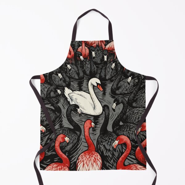 Item preview, Solitary White Swan Amidst Bold Avian Crowd designed and sold by zzz888.