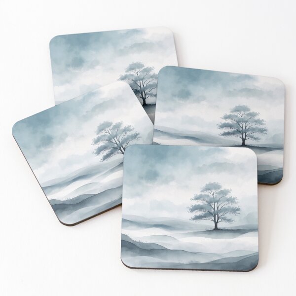 Item preview, Misty Solitary Tree in Calm Landscape designed and sold by 0606PM.
