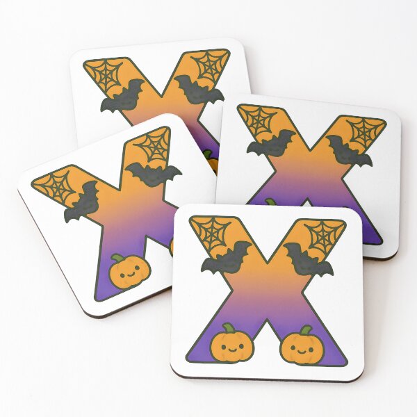 Item preview, Halloween Letter X – Cute Kawaii Cartoon with Spooky Details designed and sold by PrintCreations9.