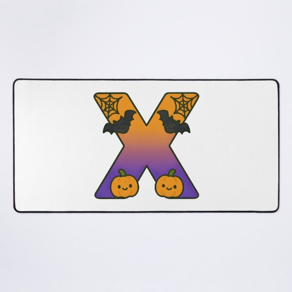 Item preview, Halloween Letter X – Cute Kawaii Cartoon with Spooky Details designed and sold by PrintCreations9.
