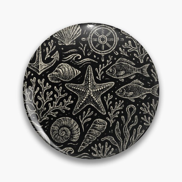 Item preview, Vintage Nautical Ocean Life Doodle Pattern designed and sold by EdvvinStudios.