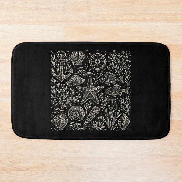 Item preview, Vintage Nautical Ocean Life Doodle Pattern designed and sold by EdvvinStudios.
