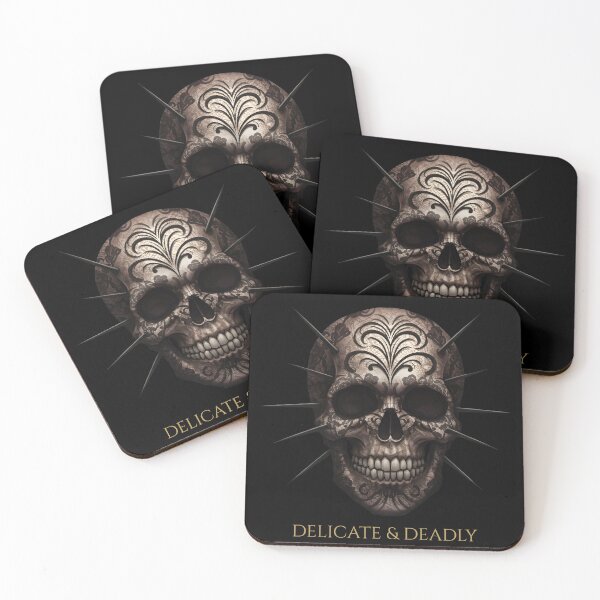 Item preview, Gothic Skull "Delicate & Deadly" | Dark Beauty, Spiked Lace Fashion Art designed and sold by EnigmaticGoth.