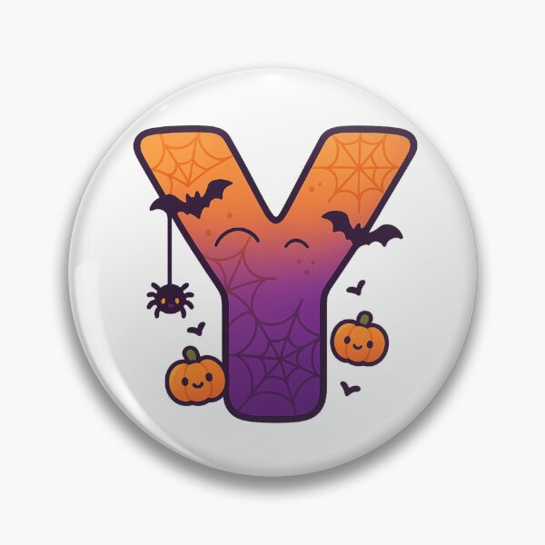 Item preview, Halloween Letter Y – Cute Kawaii Cartoon with Spooky Details designed and sold by PrintCreations9.