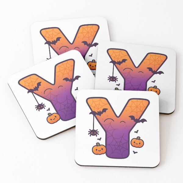 Item preview, Halloween Letter Y – Cute Kawaii Cartoon with Spooky Details designed and sold by PrintCreations9.