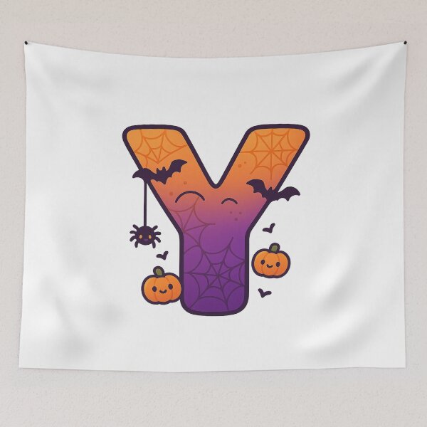 Item preview, Halloween Letter Y – Cute Kawaii Cartoon with Spooky Details designed and sold by PrintCreations9.
